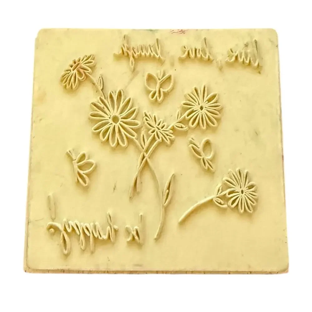 Stamps Etc Live Love Laugh Be Happy Rubber Stamp CRI-082-B
